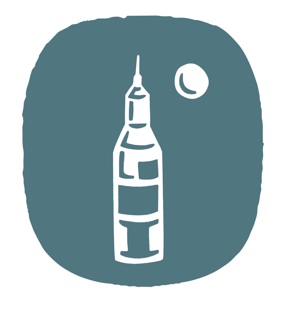 An icon of the Saturn V rocket